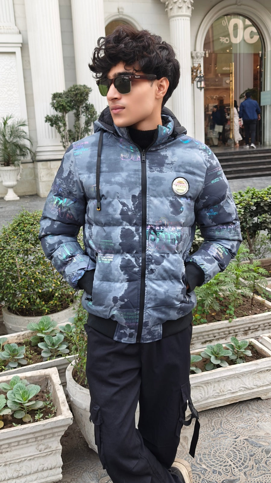 Men's sky shaded imported jacket