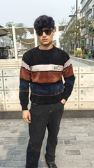 Mens imported brown and gray lining sweater