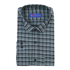 Men’s mint green and black checkered (oversized)formal shirt