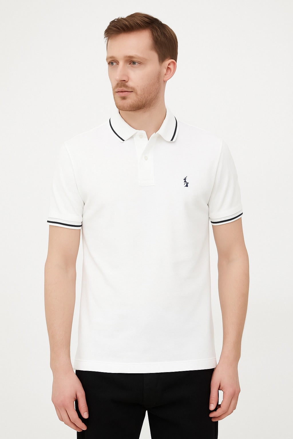 Men’s white Polo Embroided Polo Tee
