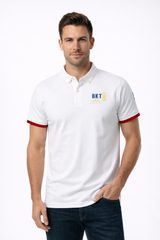 Mens white polo shirt