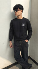 Mens Imported Rabbit Wool Sweater Black R