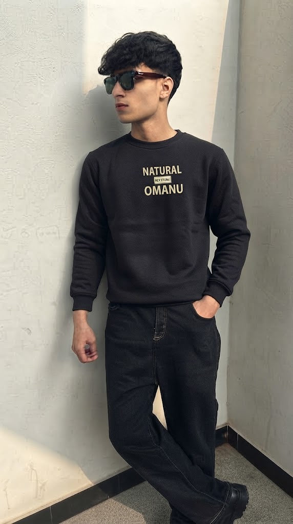 Mens Imported Rabbit Wool Sweater Natural Omanu