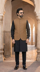 Men's Khaki Brown Suiting Waistcoat