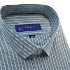 Men's lapis and white lining formal shirt