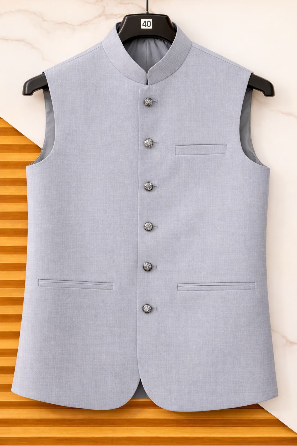 Men’s Light Gray Sutting Waistcoat