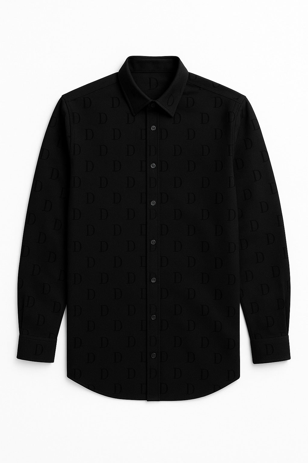 Men’s Imported Luxury Monogram velvet emboss casual shirt