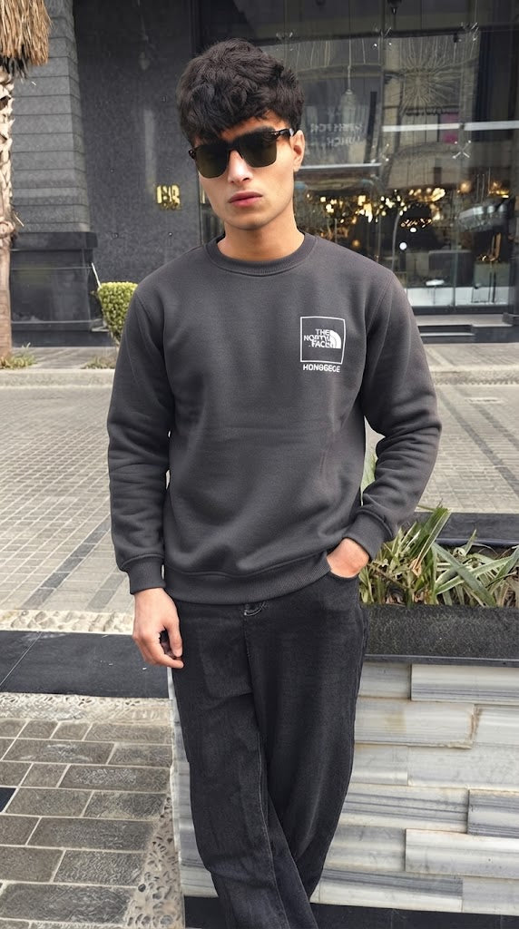 Mens Imported Rabbit Wool Sweater Honggege Gray