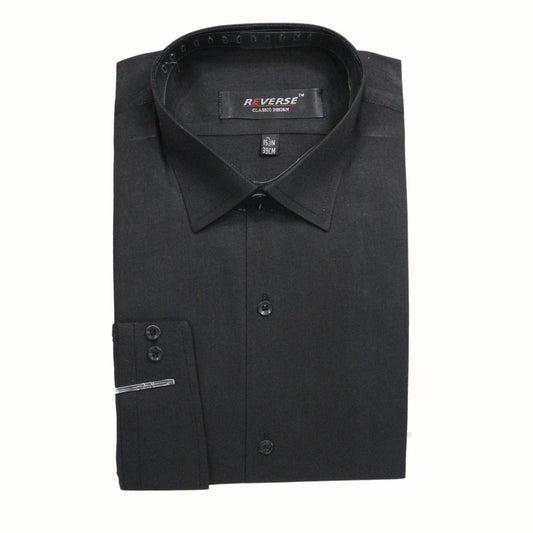 MENS BLACK FORMAL SHIRT