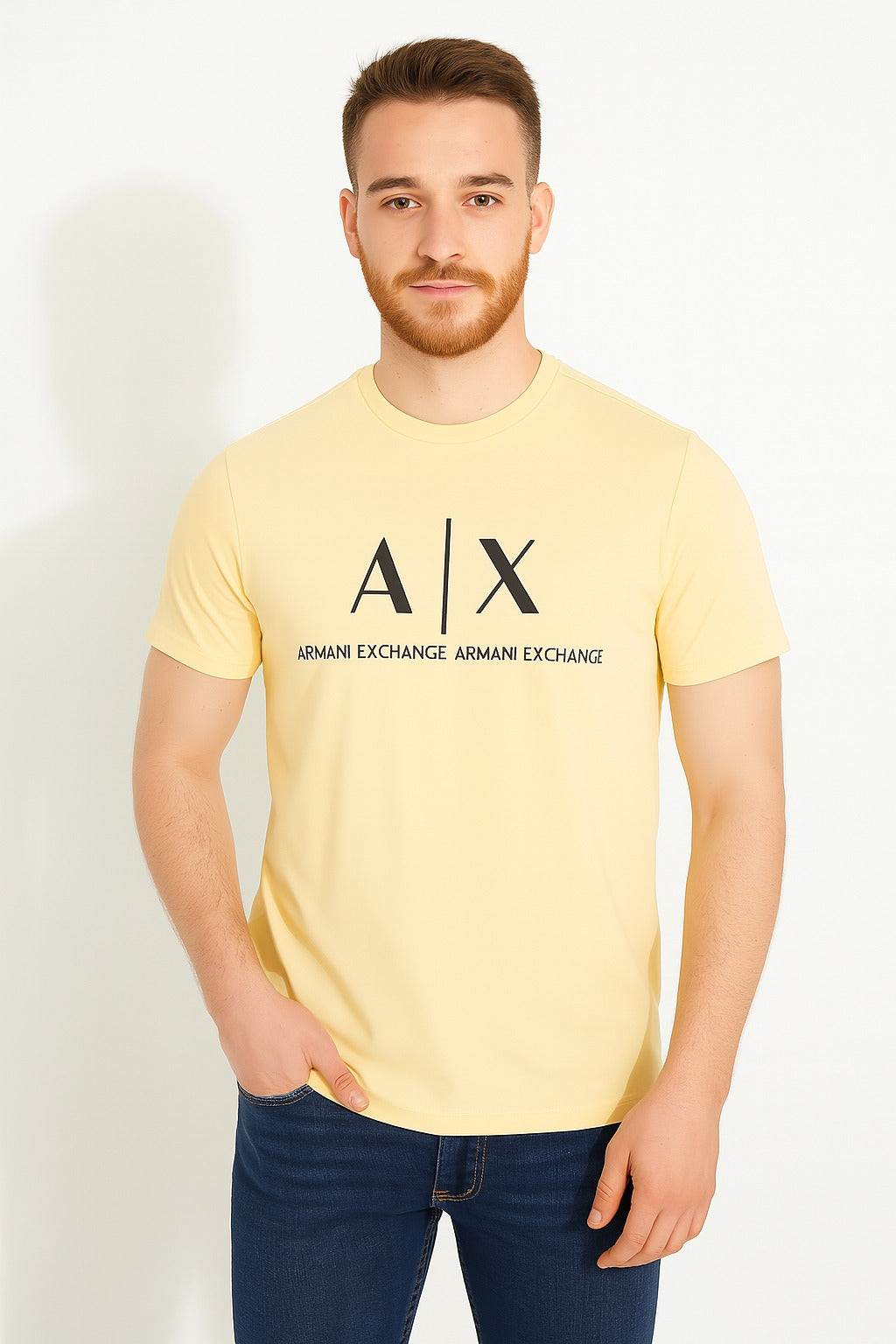 Men’s yellow Armani Tee