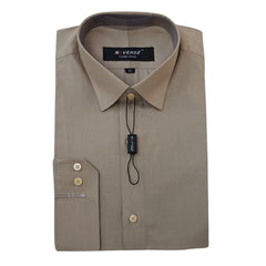 Men's sand brown formal shirt