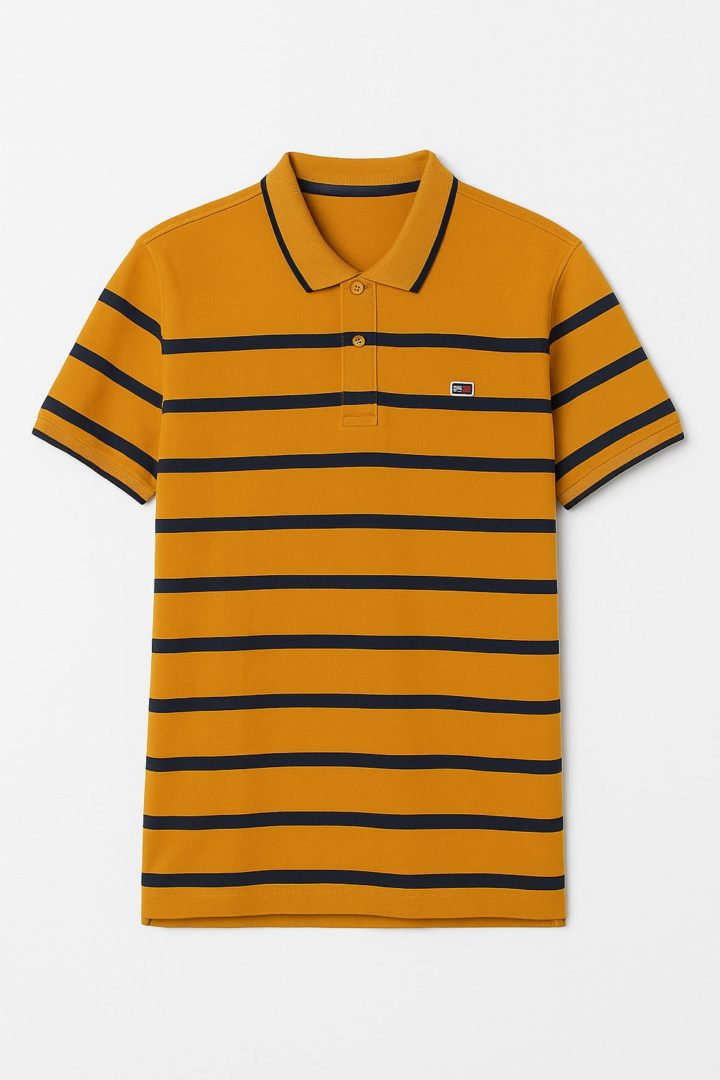 Men’s Mustard and Navy Linning Polo Tee