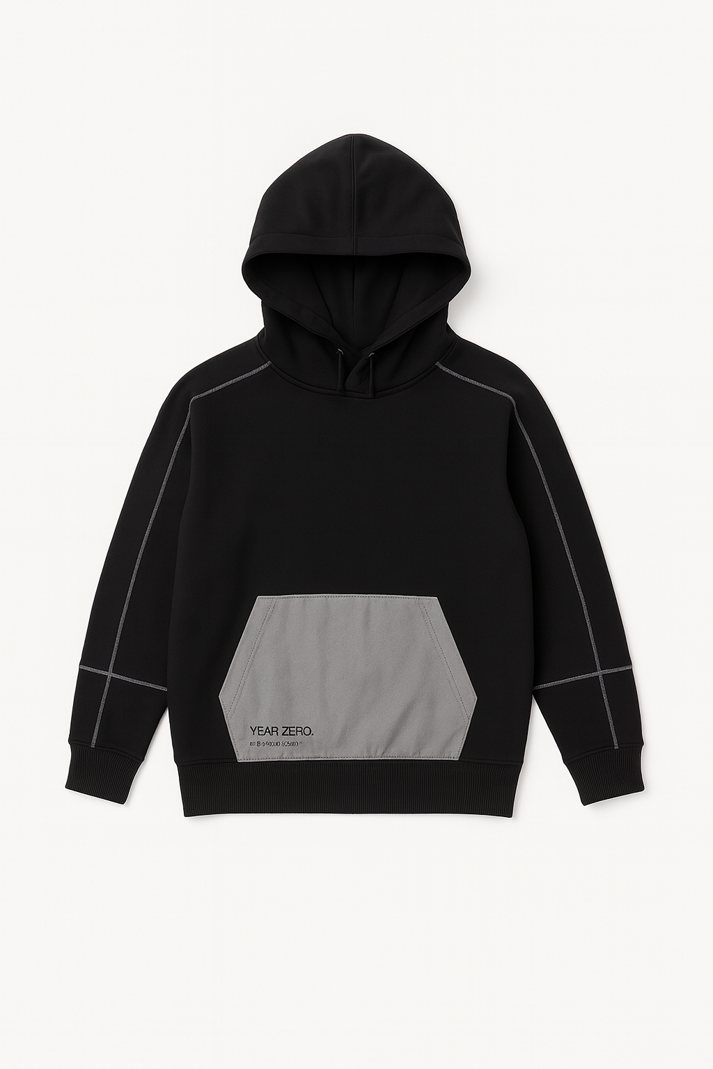 Mens black pocket style hood