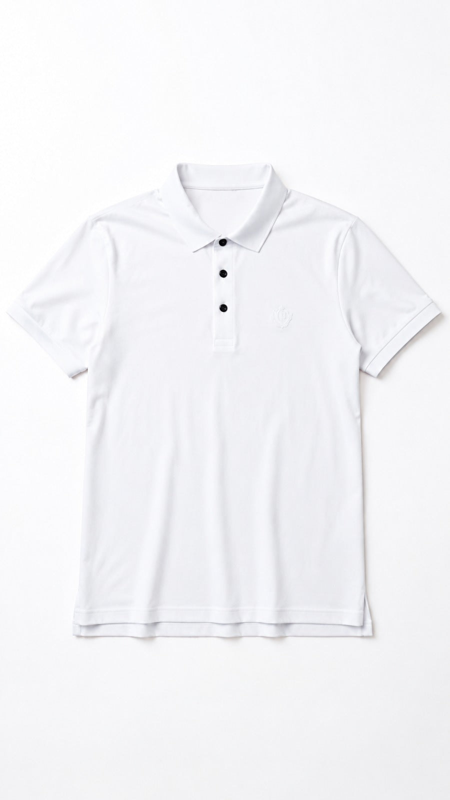Mens Imported White Solid Polo Shirt