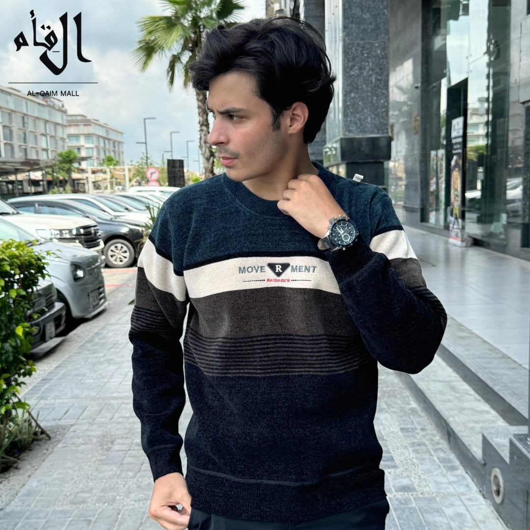 Mens imported blue lining sweater