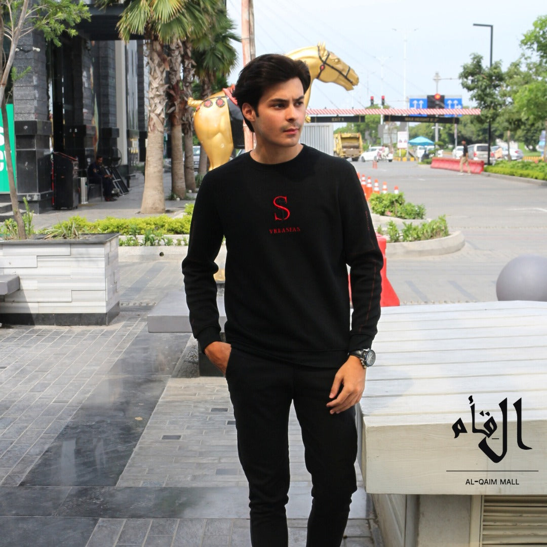 Mens imported black sweater