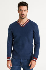 Men’s blue knitted wool sweater
