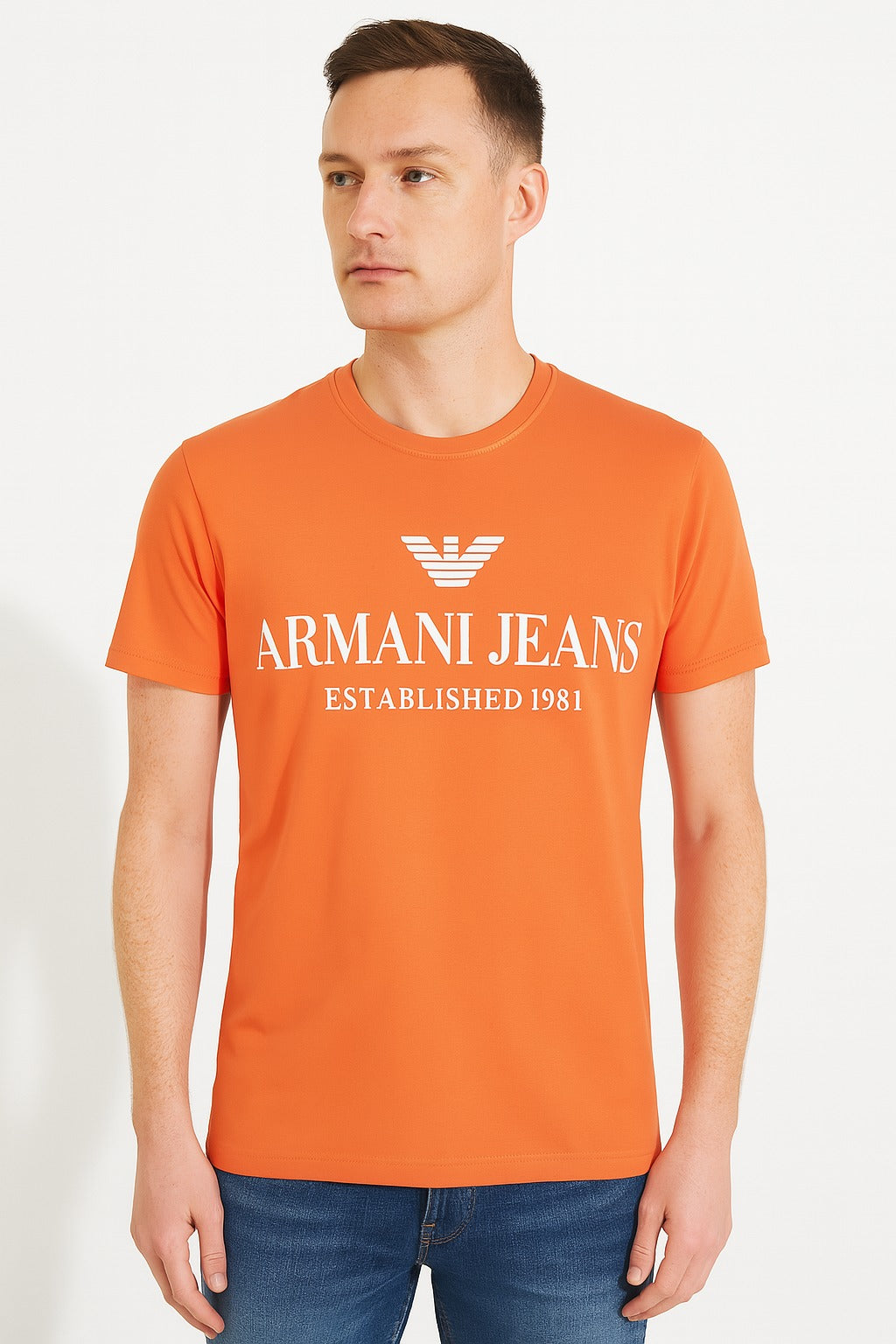 Men’s Orange Armani Tee