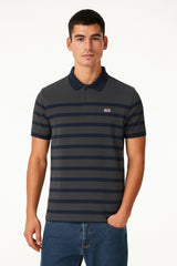 Men’s Gray and Blue Linning Polo Tee