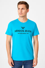Men’s aqua blue Armani Tee