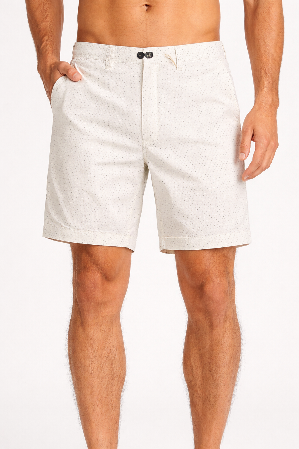Mens Classic Cream Textured short
