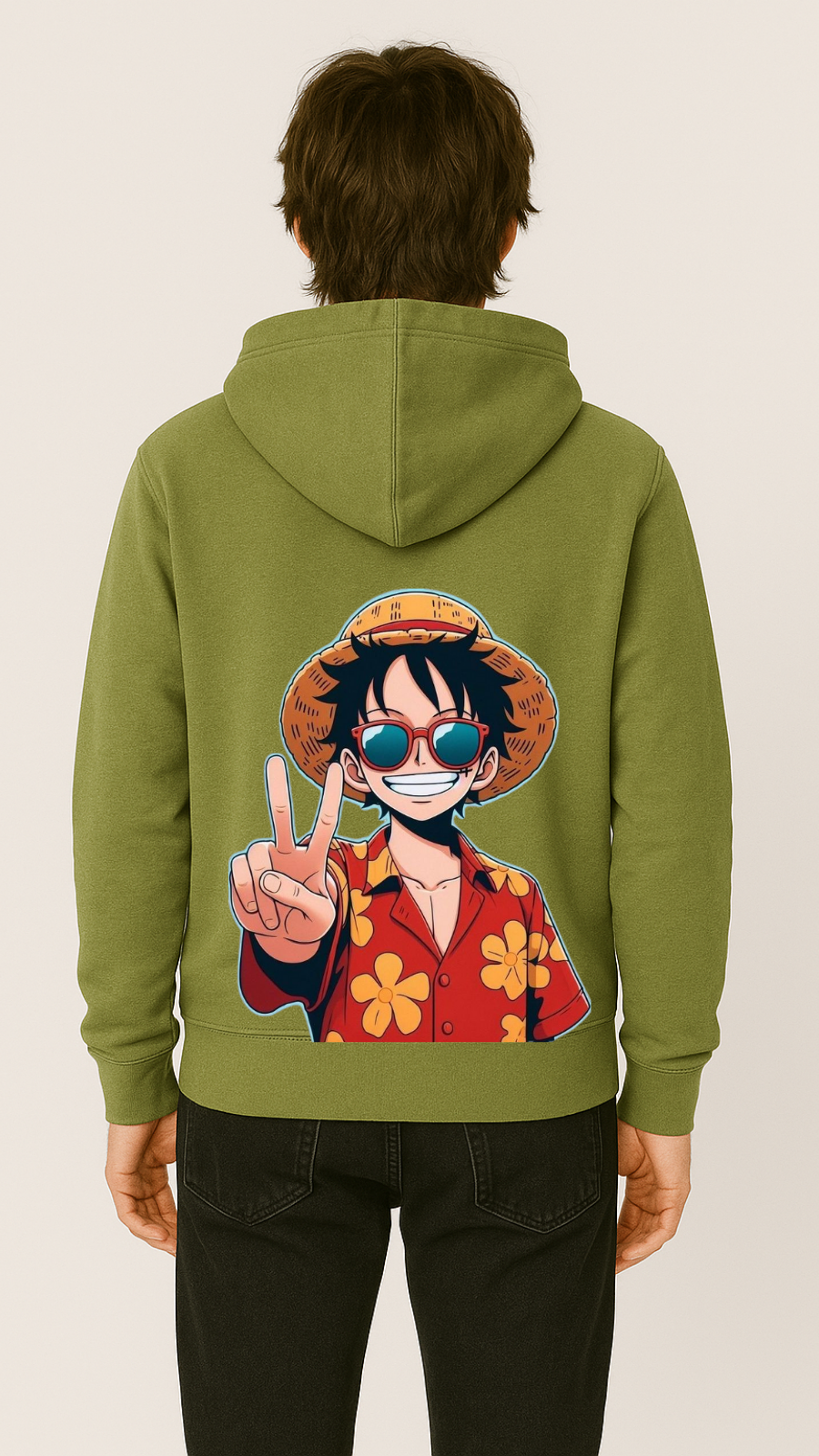 Men’s Straw Hat Luffy Fleece Hood