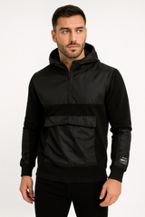 Mens black zipper