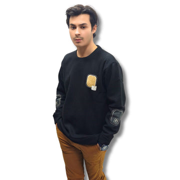 Men’s basic black imported sweater