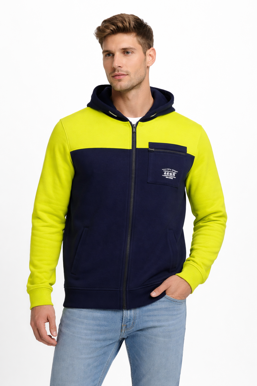 Mens neon and blue zipper (Last Chance)
