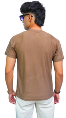 Men's tommy textured brown Imported T-Shirt