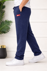 Men’s Navy Blue Oversized Fleece Trouser