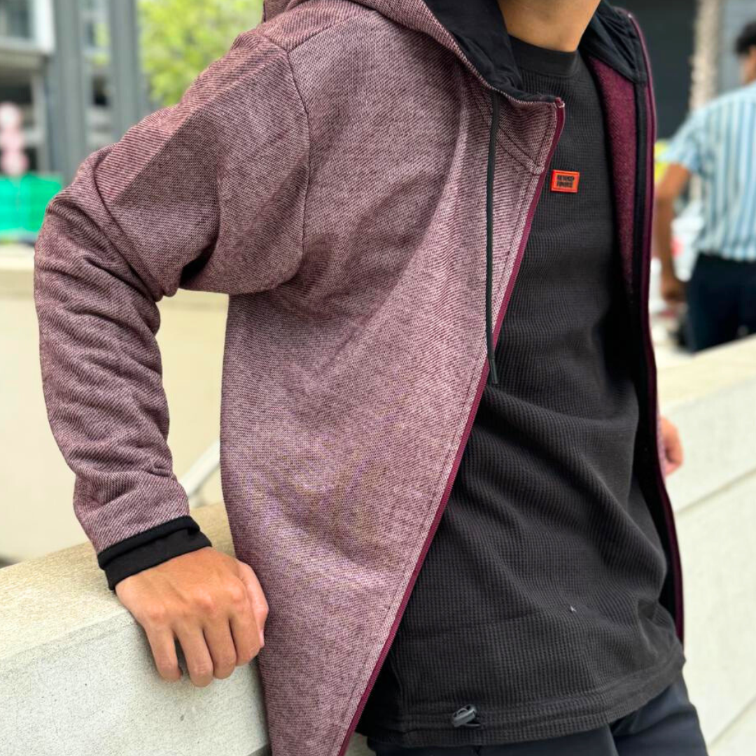 Mens maroon zipper