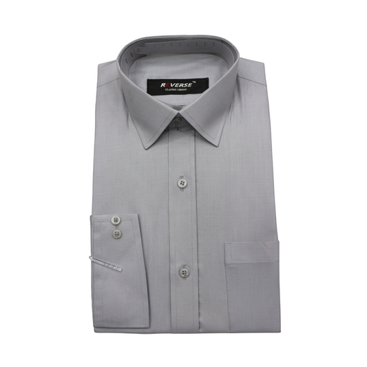 Men light gray formal shirt