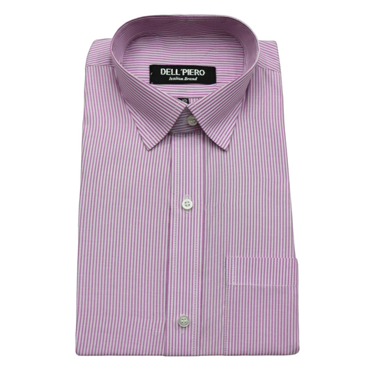 Men purple white lining formal shirt