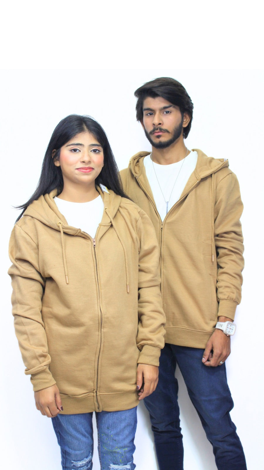 Unisex-basic camel brown hood