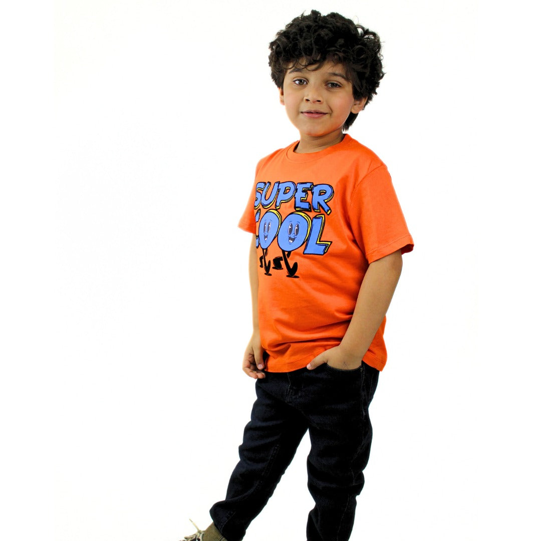 Boys orange super cool T-Shirt