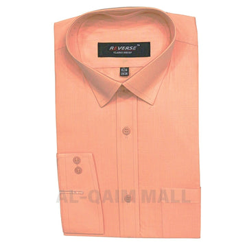 MENS LIGHT ORANGE DRESS SHIRT