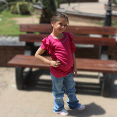 Girls pink frill T-shirt