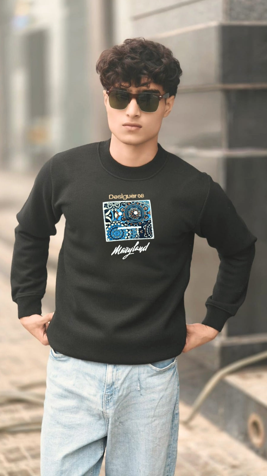 Mens black marryland sweater