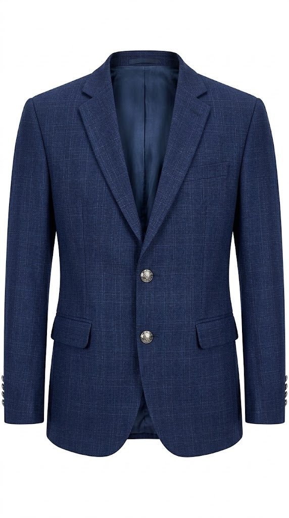 Men's Blue Imported Wool Casual Coat