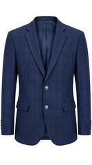 Men's Blue Imported Wool Casual Coat
