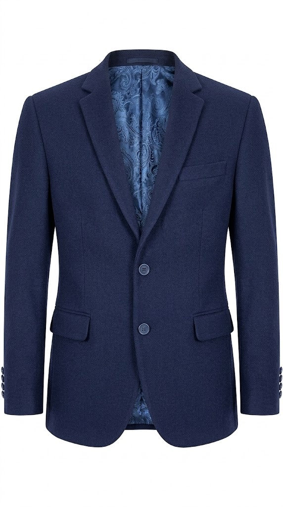 Men's Blue Imported Wool Casual Coat