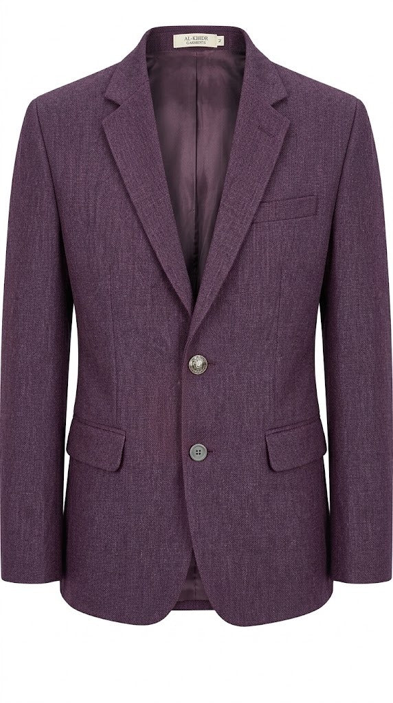 Men's Plum Imported Wool Casual Coat