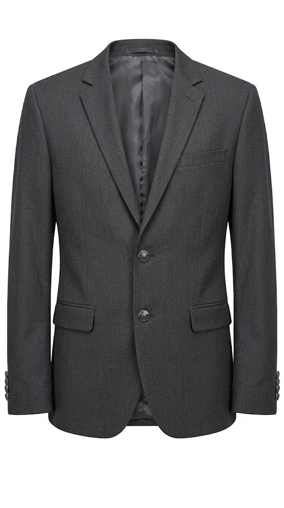 Men's Dark Grey Imported Wool Casual Coat