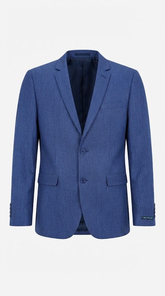 Mens Blue Imported Wool Casual Coat