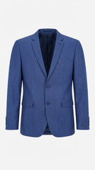 Mens Blue Imported Wool Casual Coat