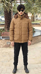 Mens Brown boss Style Imported Puffer jacket