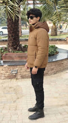 Mens Brown boss Style Imported Puffer jacket