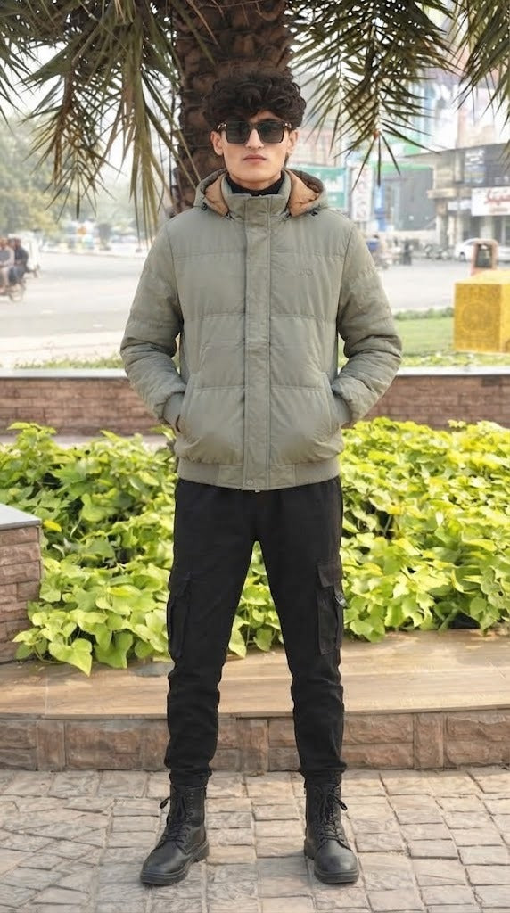 Mens Boss Green Puffer Style Imported Puffer jacket