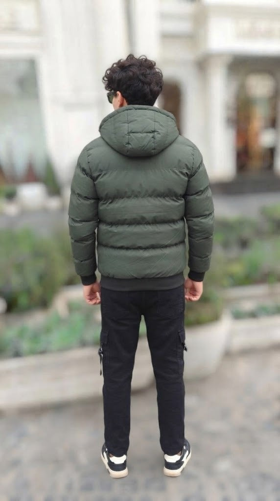 Mens Black Boss Unique Style Imported Puffer jacket